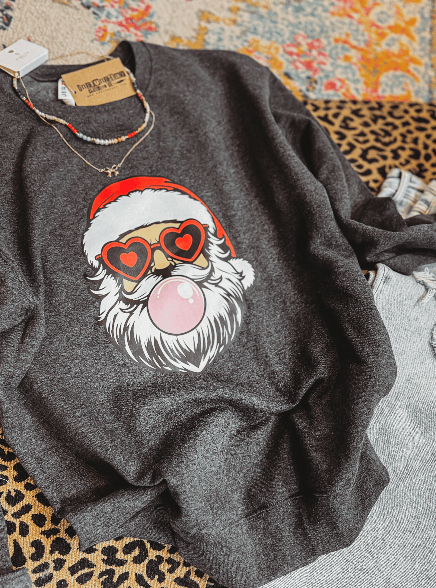 Bubblegum Santa Crewneck
