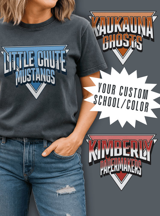 Custom School Spirit T-Shirt - Your Team Name & Colors