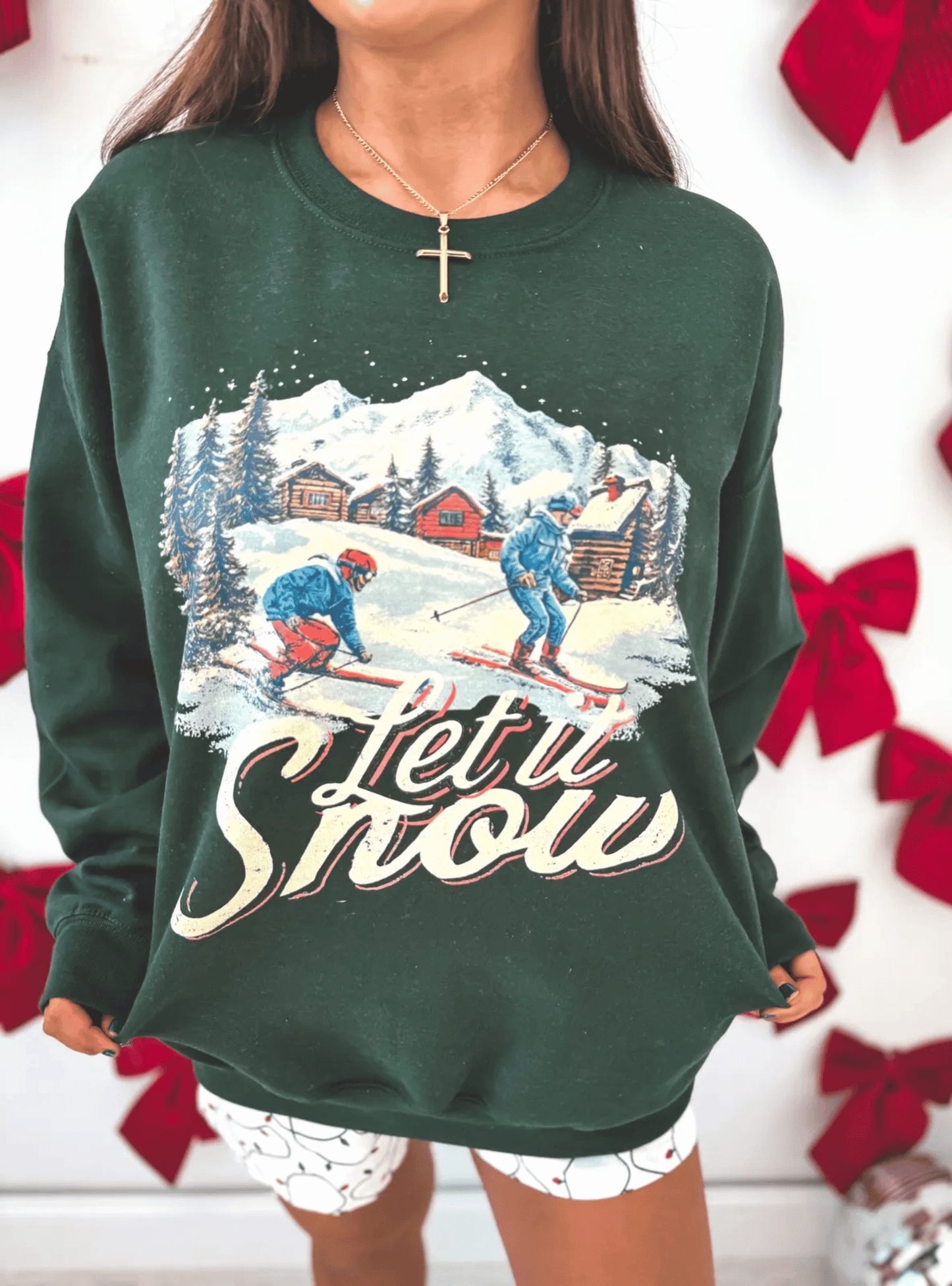 Retro Skiing Sweatshirt