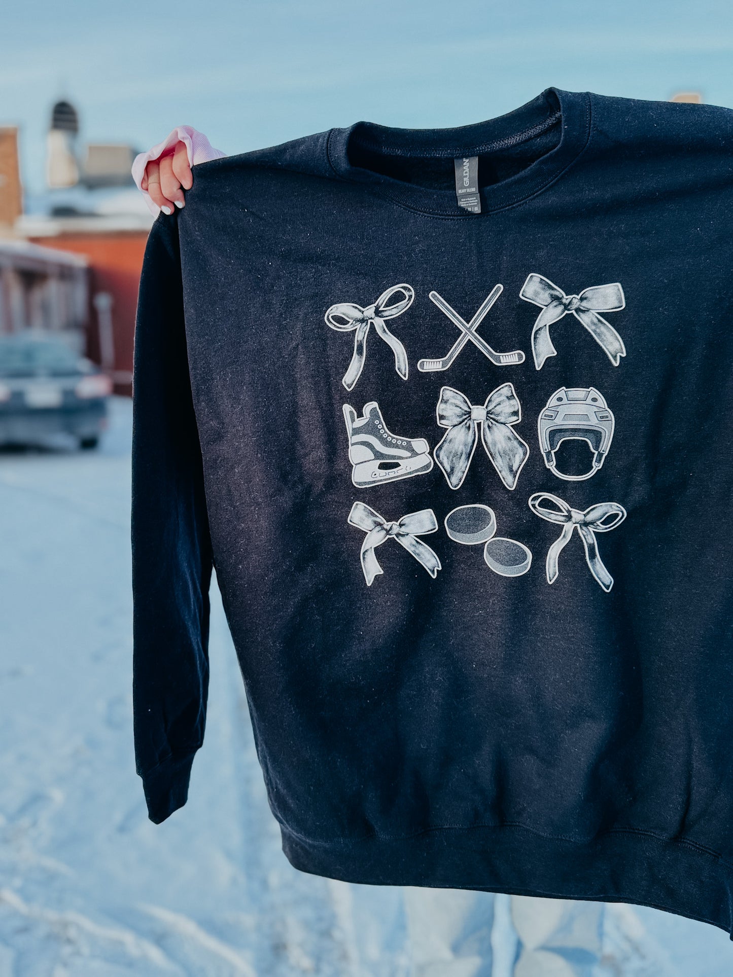 Hockey Bow Crewneck