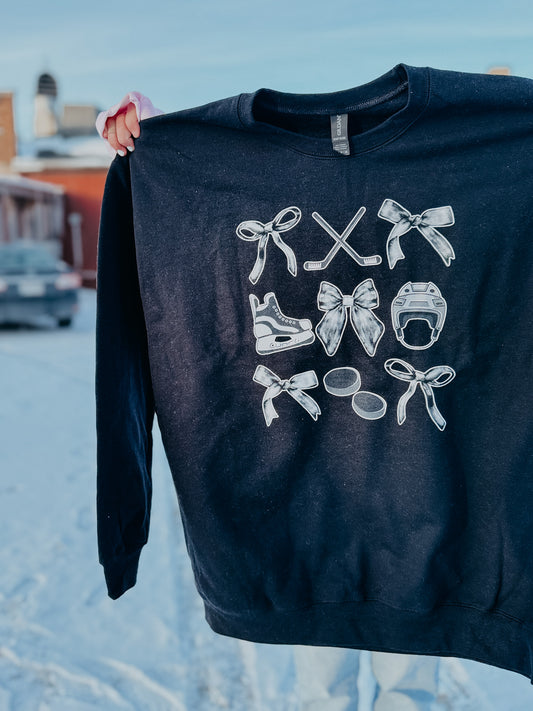 Hockey Bow Crewneck