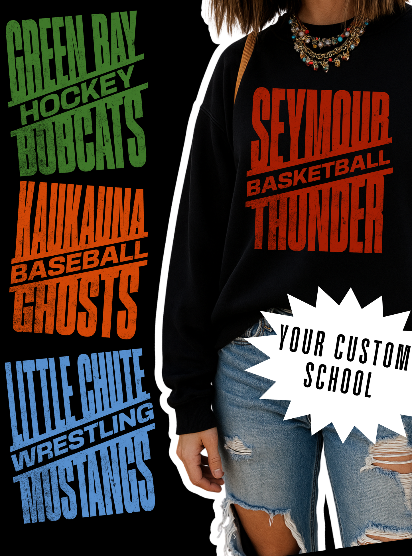 Custom School/Sport Crewneck