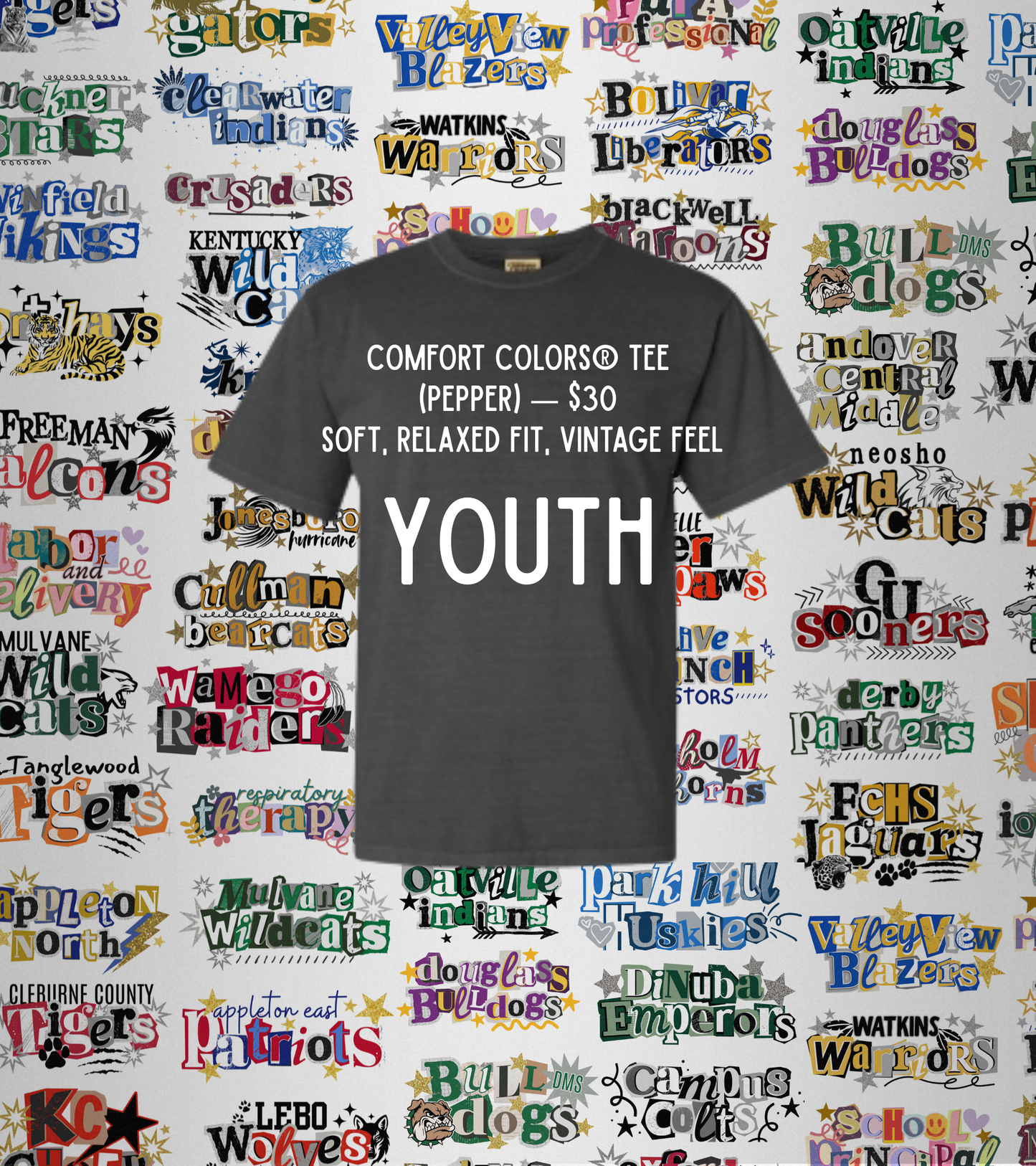 Custom School Spirit Scrapbook YOUTH Tee