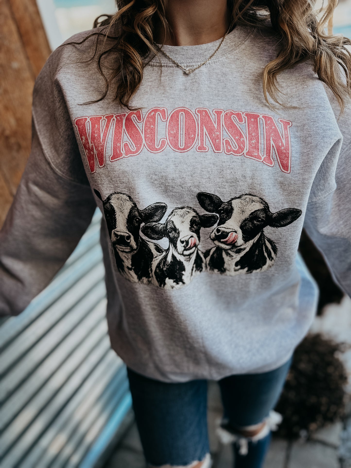Wisconsin Cow Crewneck