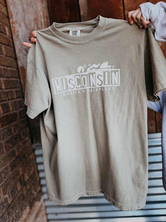 Wisconsin License Plate Tee