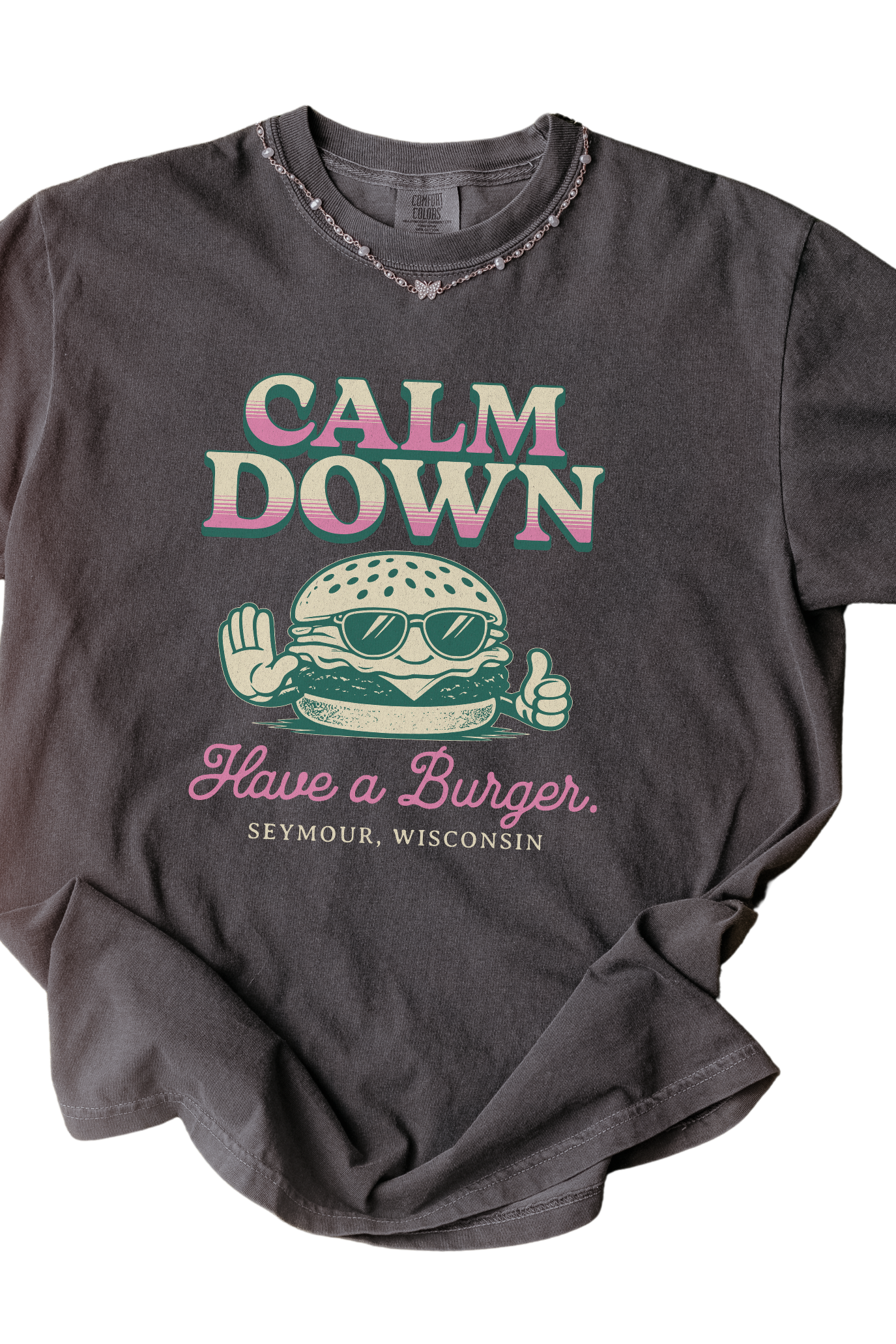 Calm Down Burger Tee