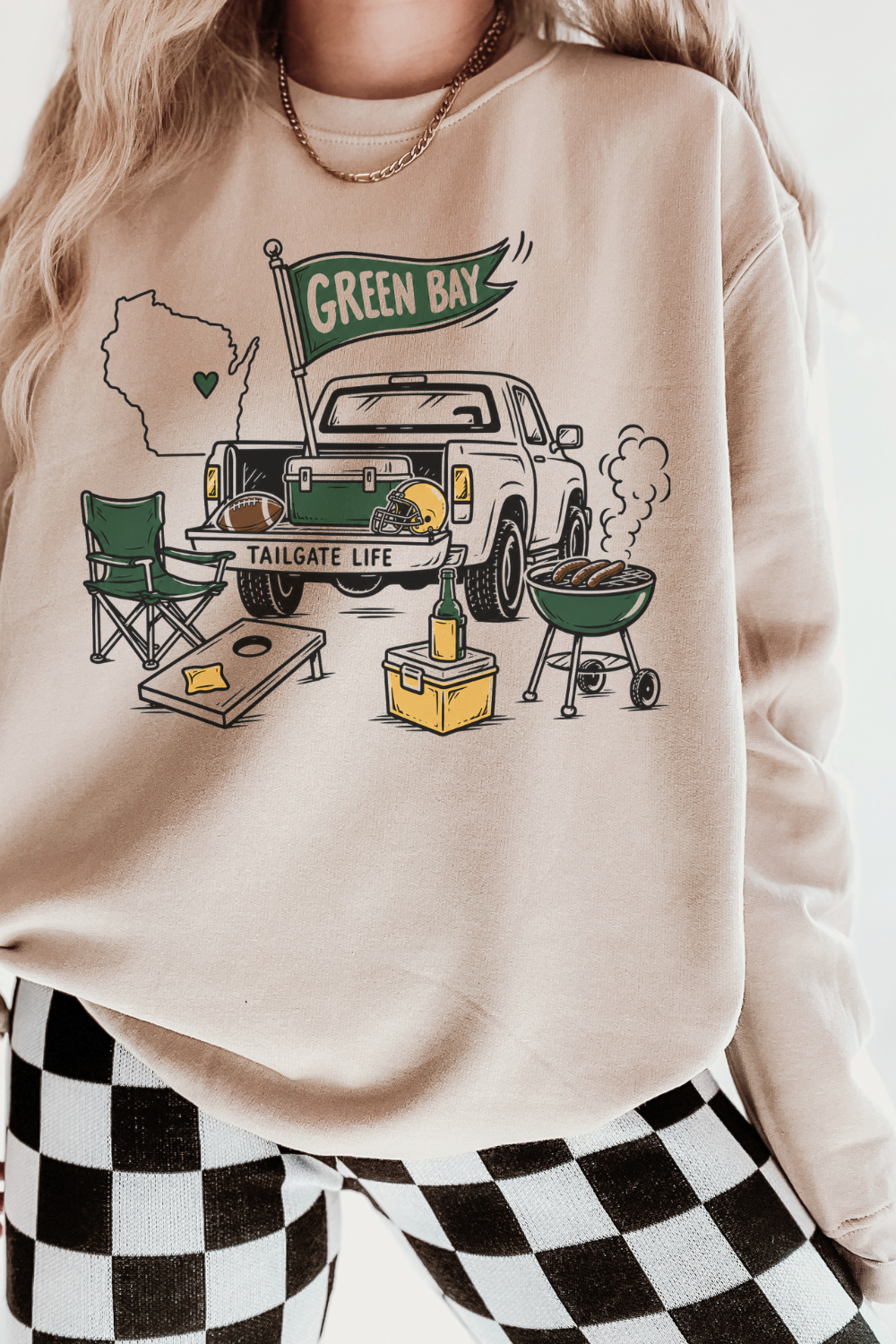 Green Bay Tailgate Life Crewneck Sweatshirt