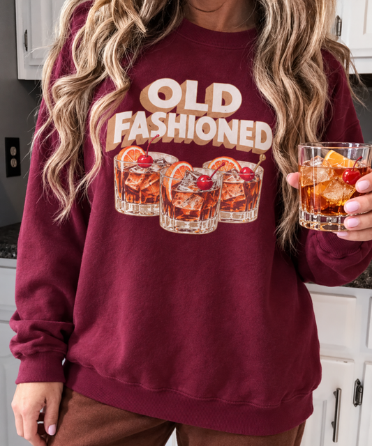 Old Fashioned Vintage Cocktail Crewneck