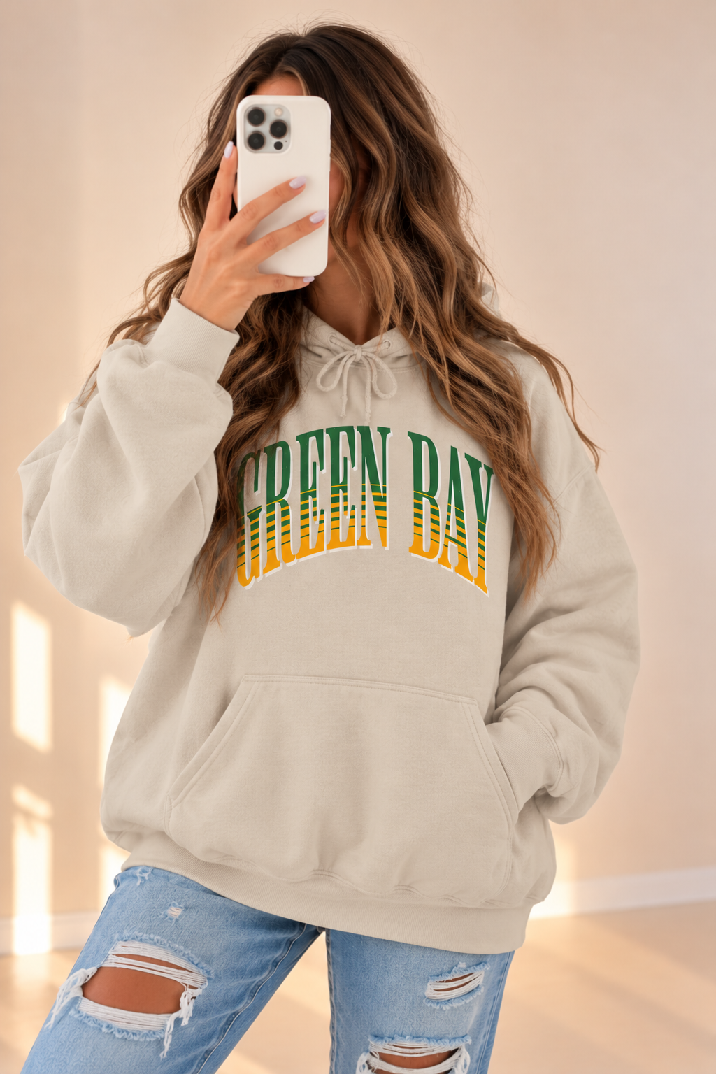 Green Bay Retro Hoodie | Vintage Inspired Wisconsin Football Sweatshirt