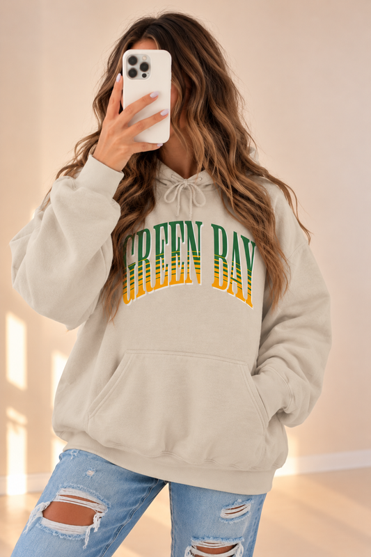 Green Bay Retro Hoodie | Vintage Inspired Wisconsin Football Sweatshirt