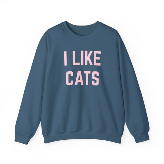 I Like Cats Crewneck Sweatshirt