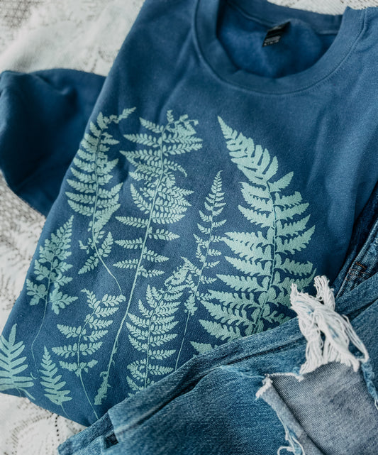 Anna Atkins Fern Art Crewneck Sweatshirt