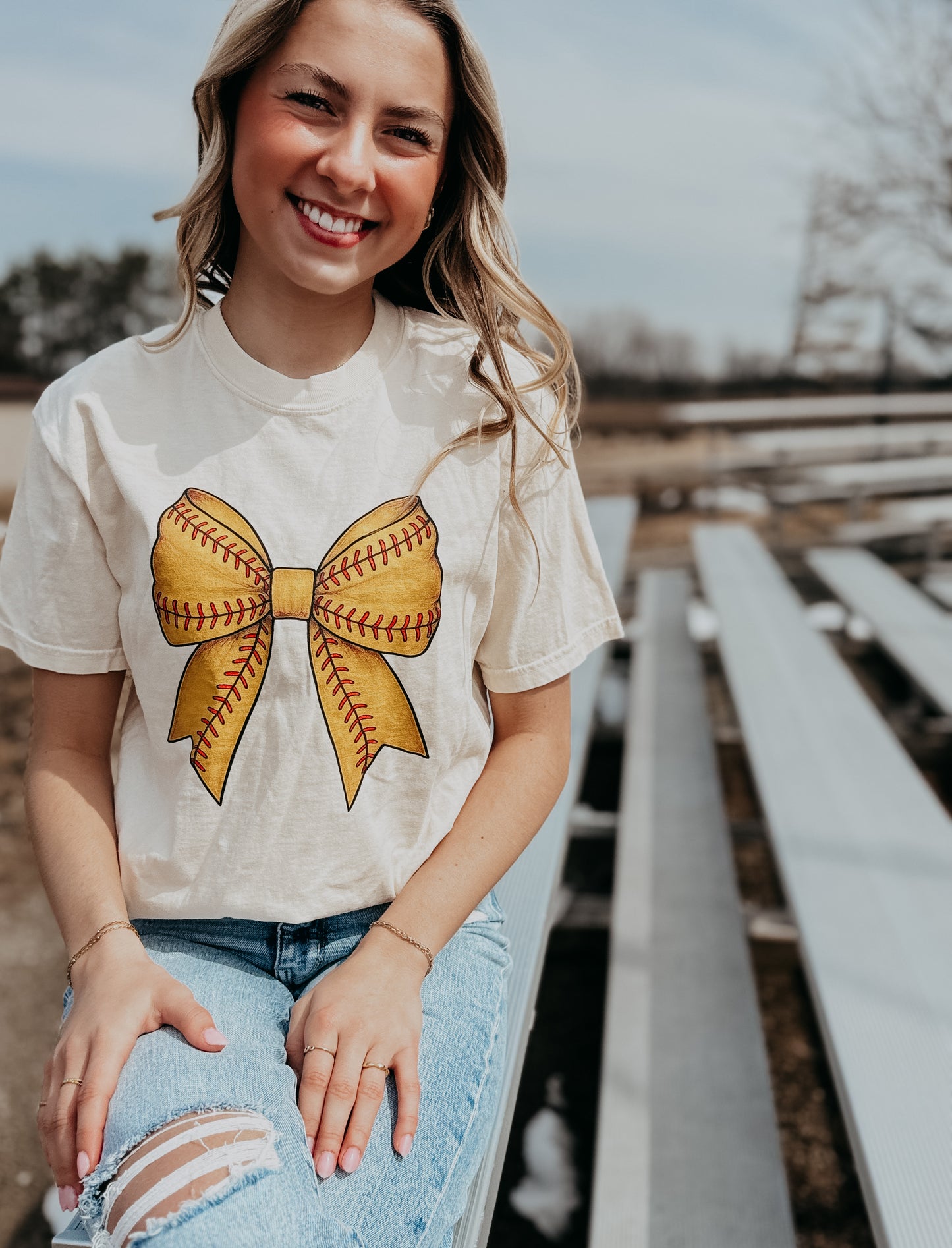 Softball Bow Tee