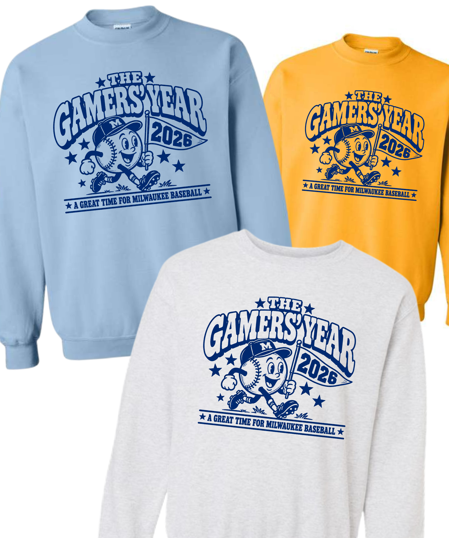 The Gamers' Year 2026 Milwaukee Baseball Crewneck