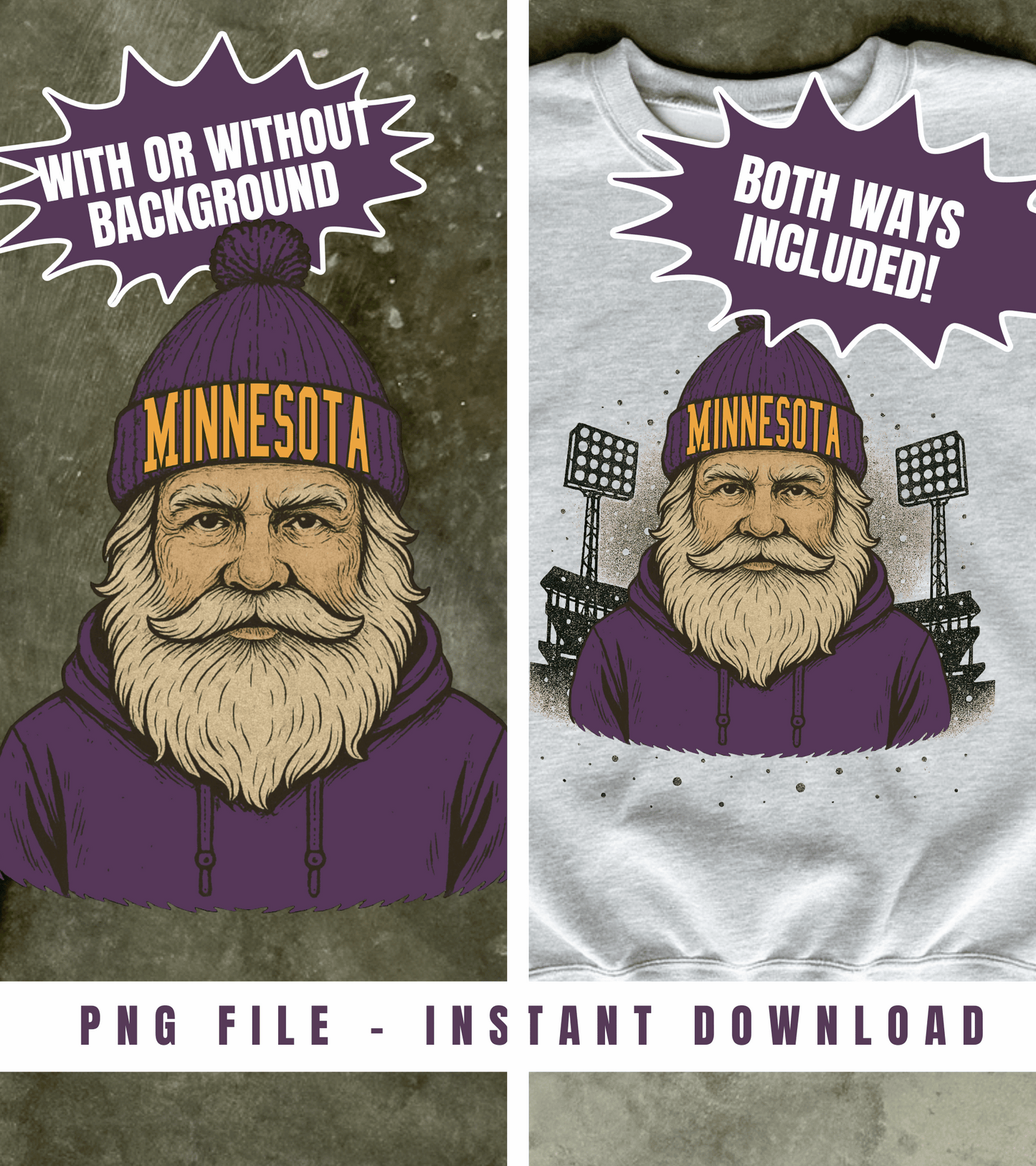 Digital Download - Minnesota Santa PNG