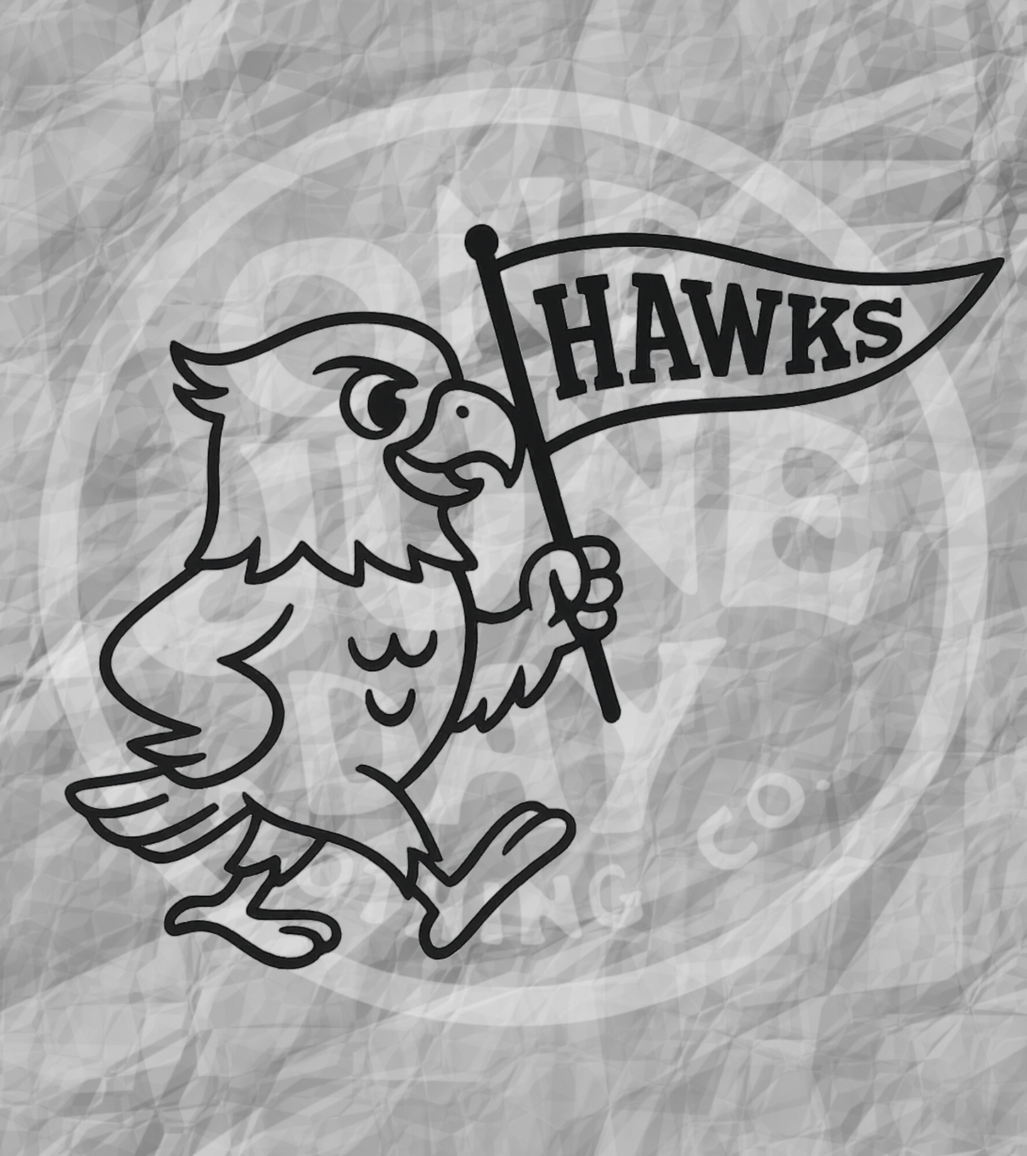 Digital Download - Hawks Pennant Mascot PNG
