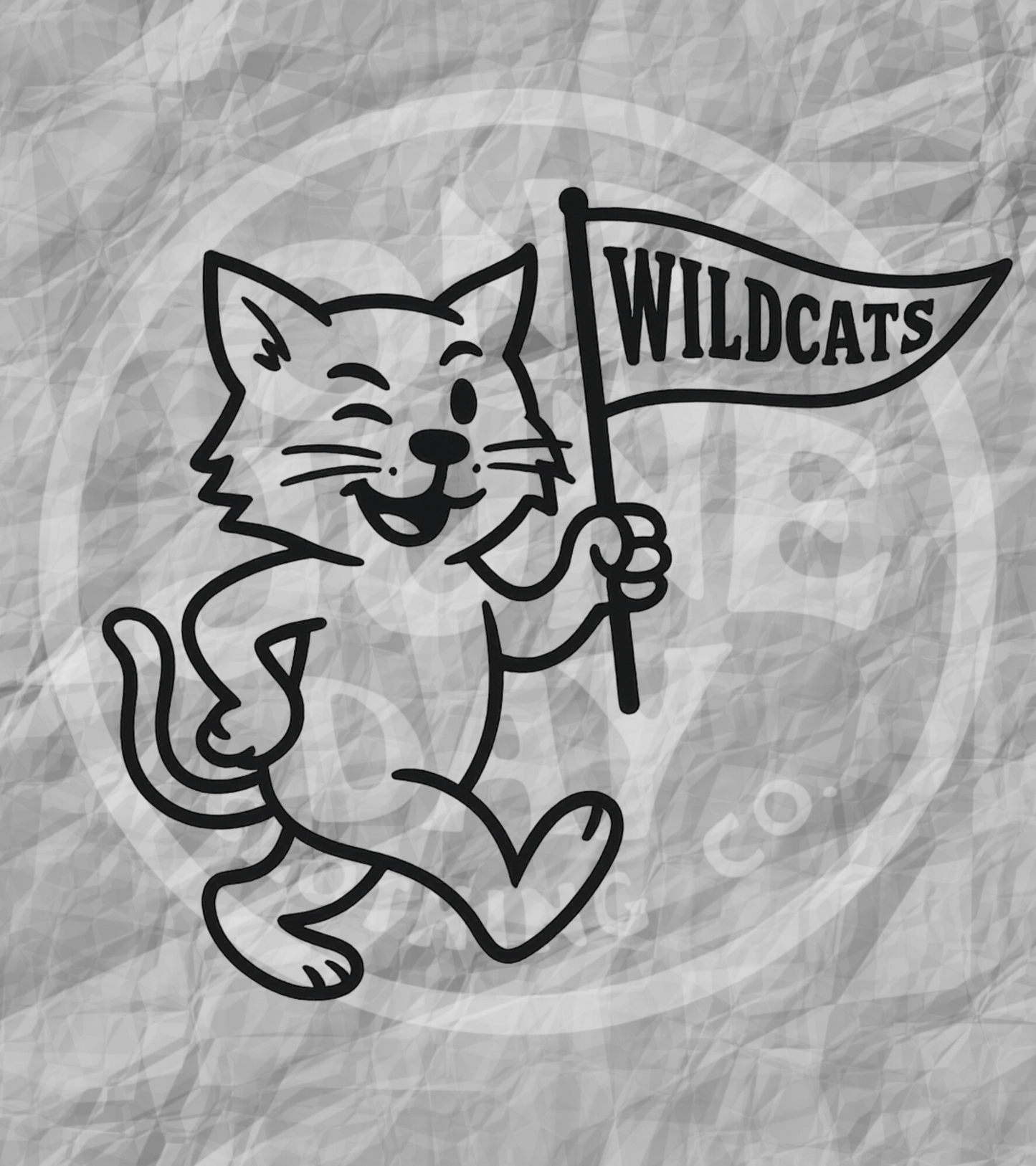 Digital Download - Wildcats Pennant Mascot PNG