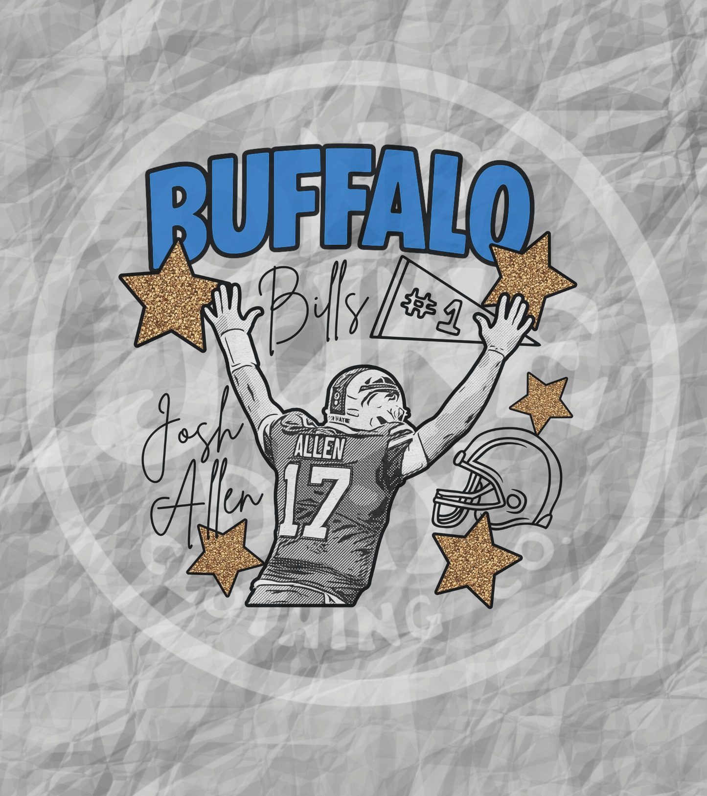 Digital Download - Buffalo Allen Cartoon Style PNG
