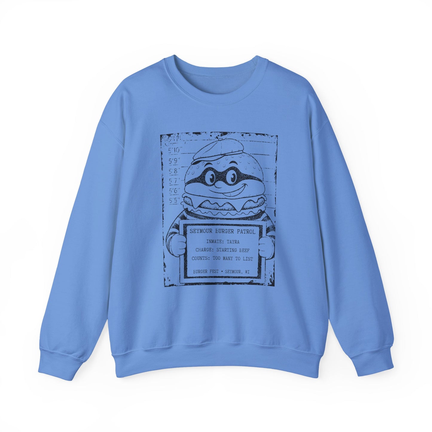 Personalized Burger Fest Mugshot Crewneck