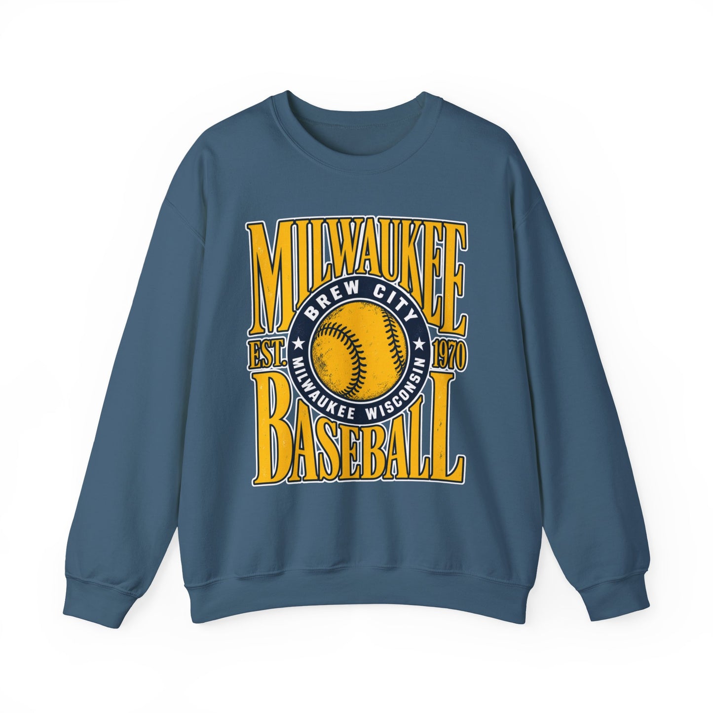 Milwaukee Baseball Vintage Badge Crewneck Sweatshirt