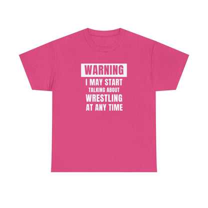 Adult Wrestling Warning Tee - Multiple Colors