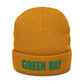 Green Bay Embroidered Cuffed Beanie – Mustard & Green