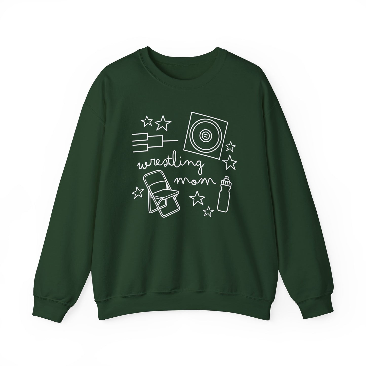 Wrestling Mom Doodle Crewneck - Multiple Colors
