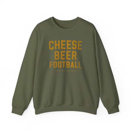 Cheese Beer Football Crewneck
