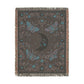 Sleepy Moon & Moths Woven Throw Blanket