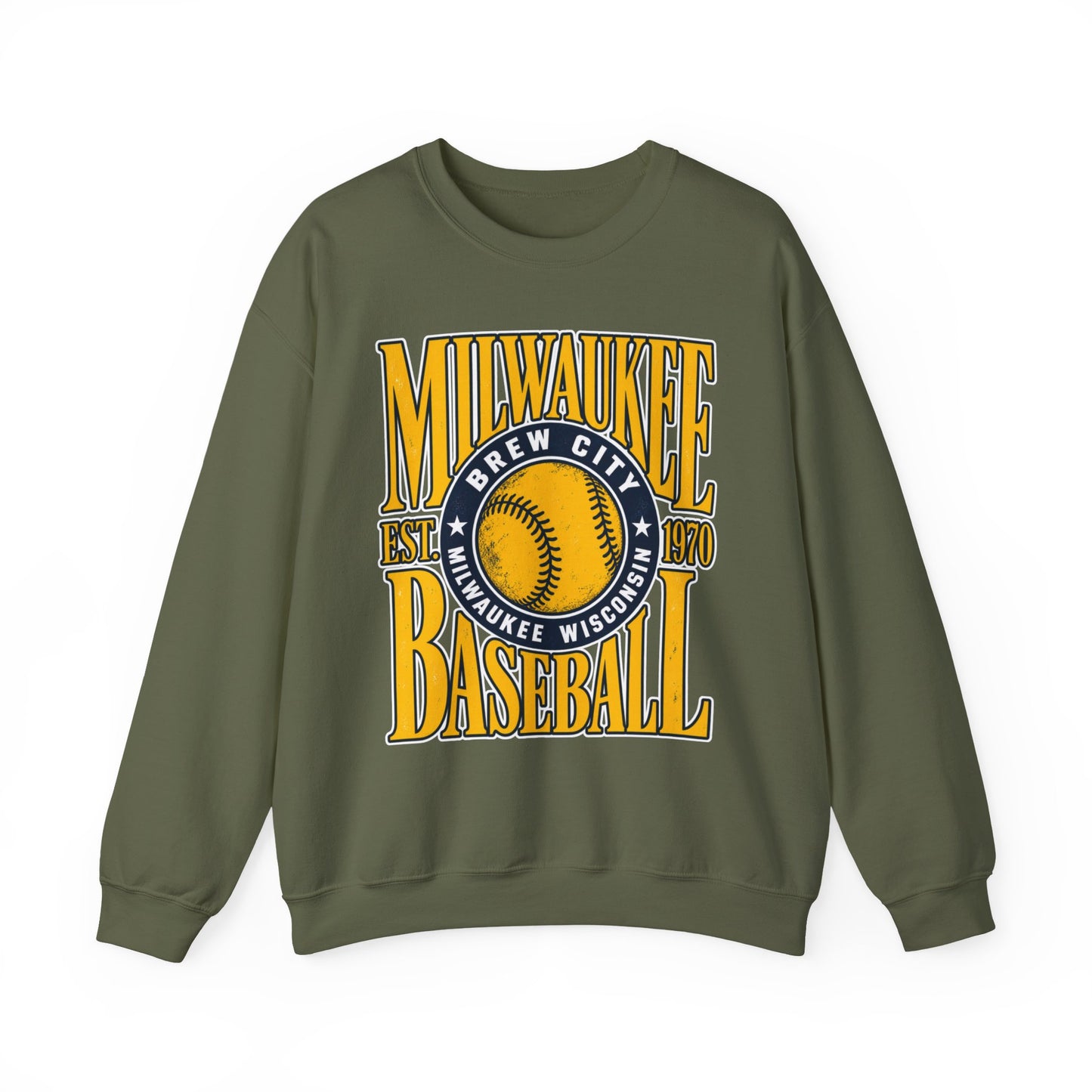 Milwaukee Baseball Vintage Badge Crewneck Sweatshirt