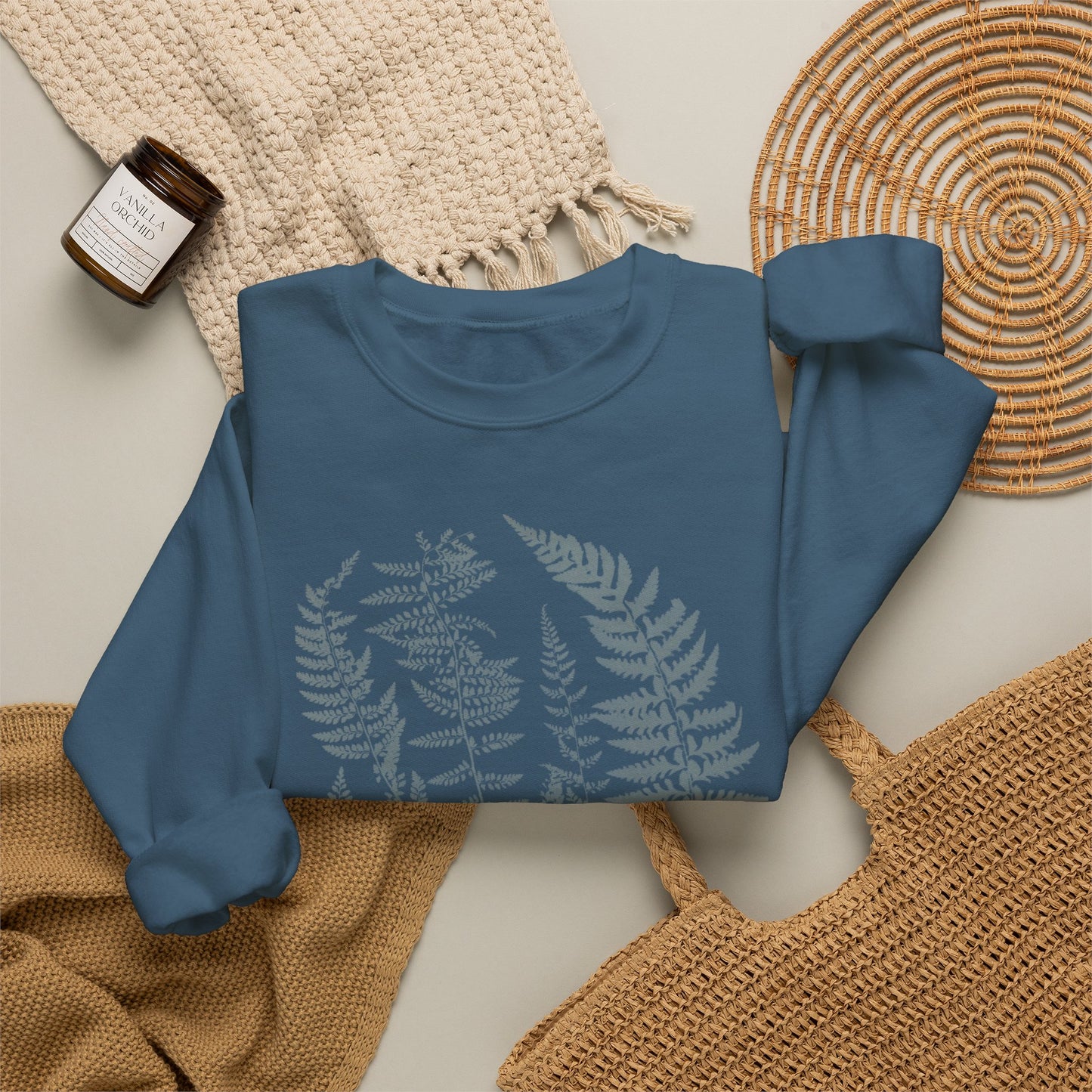 Anna Atkins Fern Art Crewneck Sweatshirt