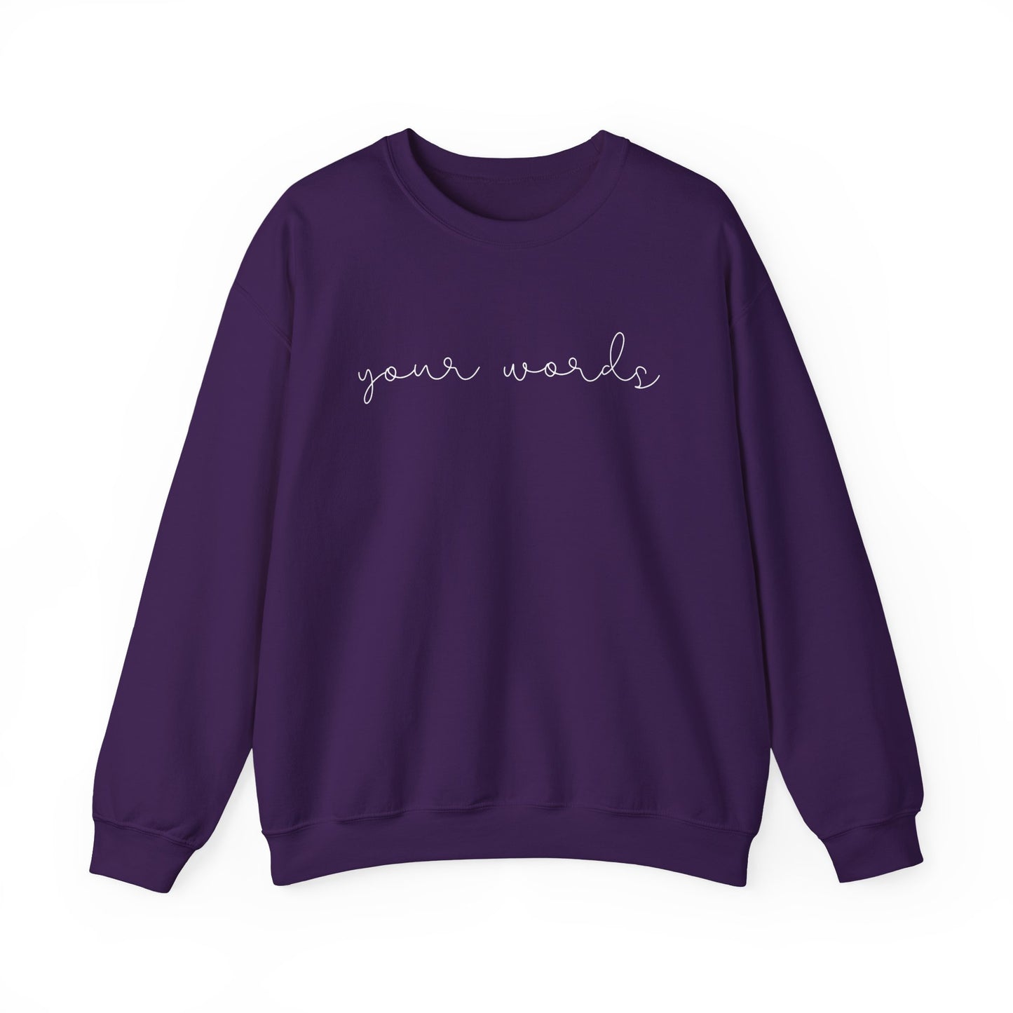Any Words Script Font Crewneck