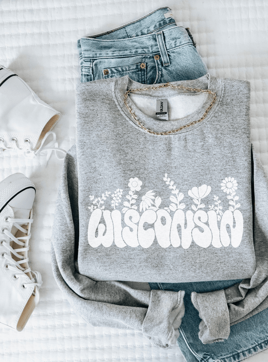 Wisconsin Floral Sweatshirt