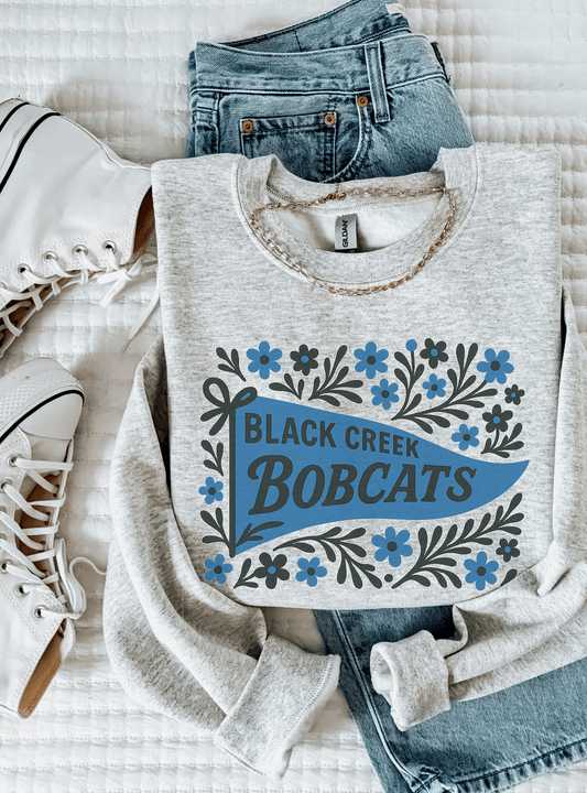 Bobcats Floral Crewneck Sweatshirt