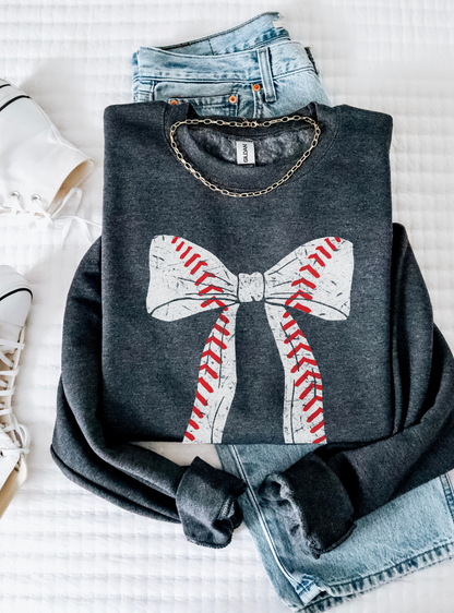 Baseball Bow Sweatshirt