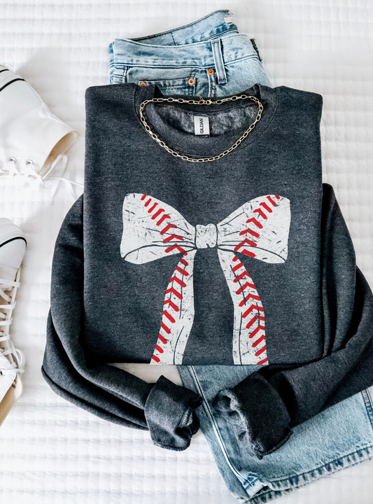 Baseball Bow Sweatshirt
