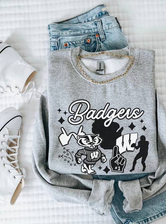 Badgers Vintage Crewneck