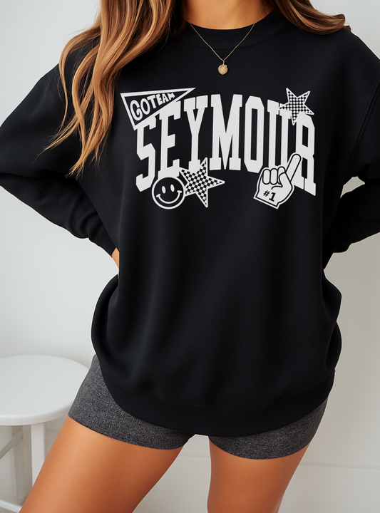 Customizable - School Spirit Sticker Crewneck