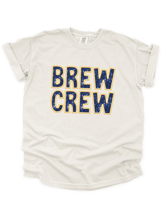 Brew Crew Faux Glitter Tee