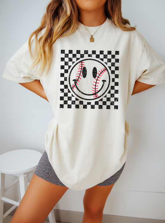 Smiley Baseball Tee