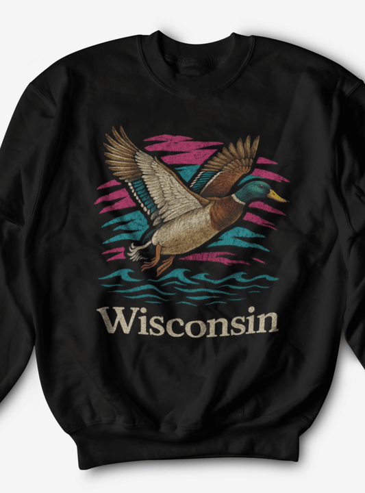 Wisconsin Retro Duck Crewneck