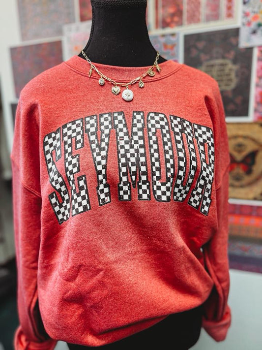 Seymour Checkered Crewneck Sweatshirt