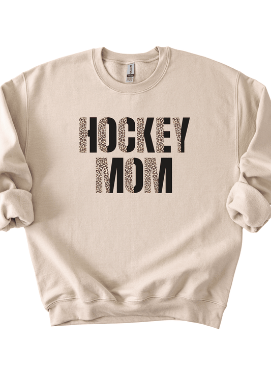 Hockey Mom Leopard Sweatshirt