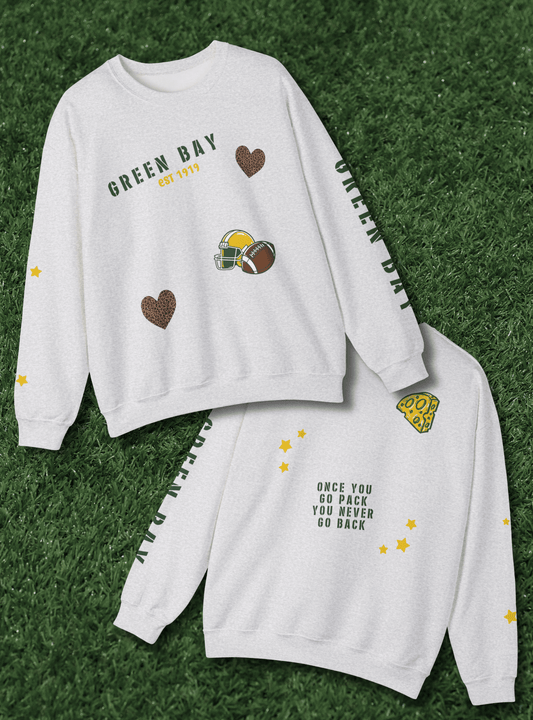 Green Bay Football Sticker Crewneck