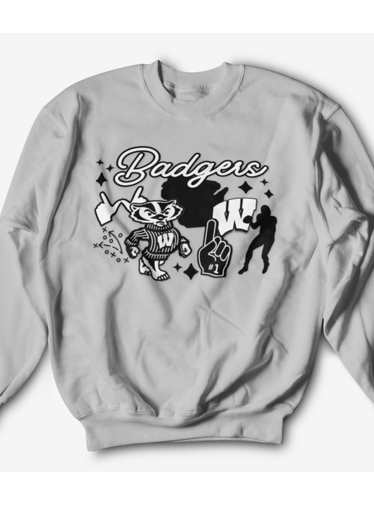 Badgers Vintage Crewneck