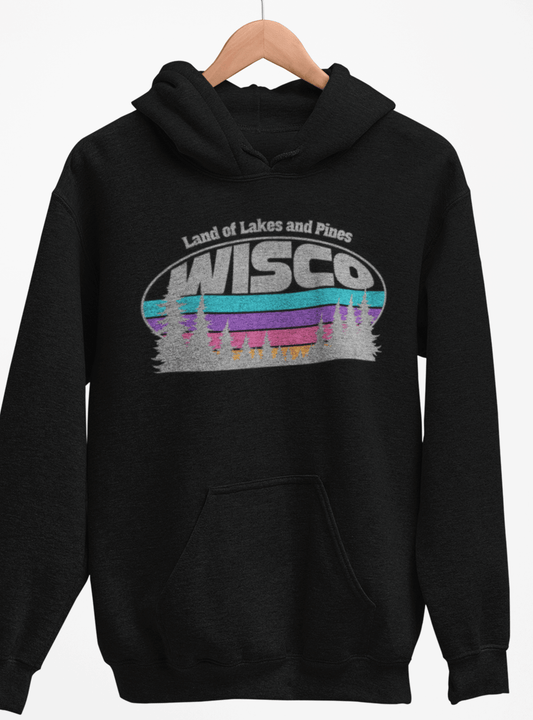 Wisco Lakes & Pines Retro Hoodie