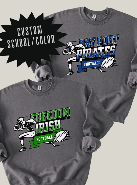 Custom School Football Crewneck