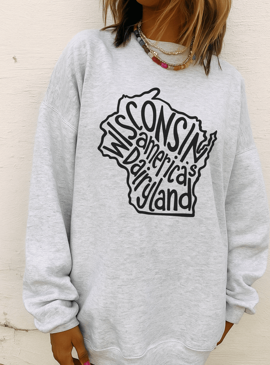 Wisconsin America's Dairyland Crewneck
