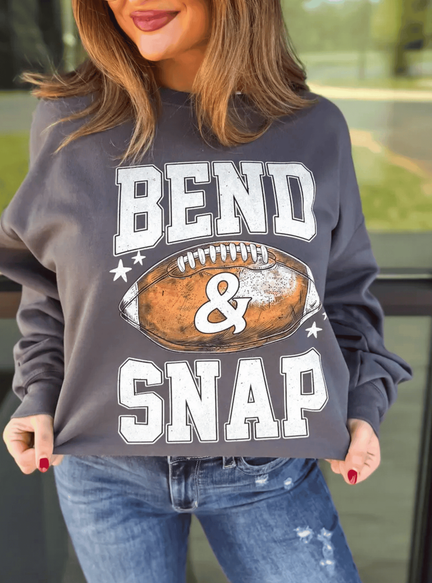 Bend & Snap Football Crewneck