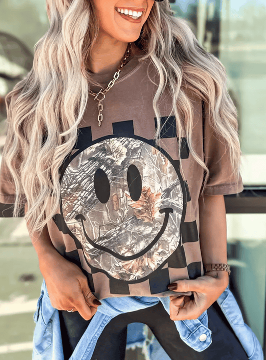 Camo Smiley Tee